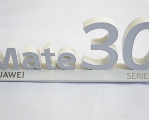 tabletop frontlit white acrylic LED sign for Huawei mobile