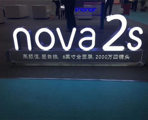 Floorstanding Advertising Acrylic LED Sign for Nova2S model